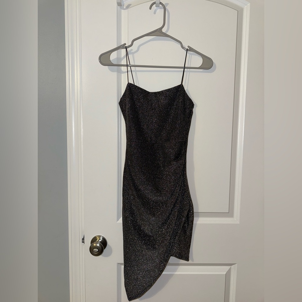 Silver Sparkly Mini Dress - Windsor - Size XS